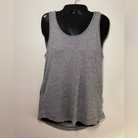 Gray micro stripe racerback work out tank - Picture 9 of 9